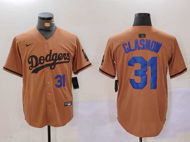 Men%27s Los Angeles Dodgers #31 Tyler Glasnow Number Olive Cool Base Limited Stitched Jerseys->los angeles dodgers->MLB Jersey